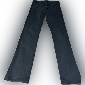 7 FOR ALL MANKIND Ronnie Straight Leg Jeans | Black A-Pocket Denim